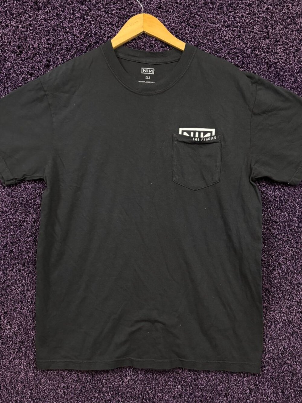 Nine Inch Nails The Fragile Pocket Industrial Rock T-Shirt L